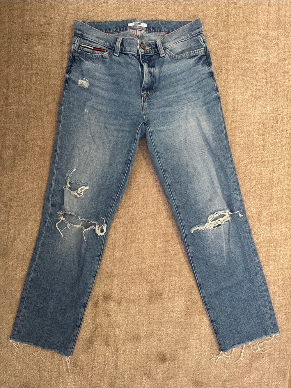 0 Tommy Hilfiger slim boyfriend Distressed Jeans